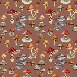 Fungi Fantasy in Rosy Autumn