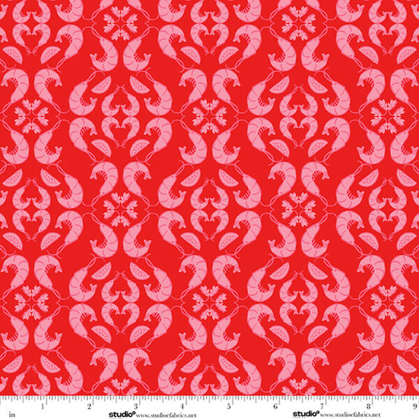 Damask Shrimp in Red