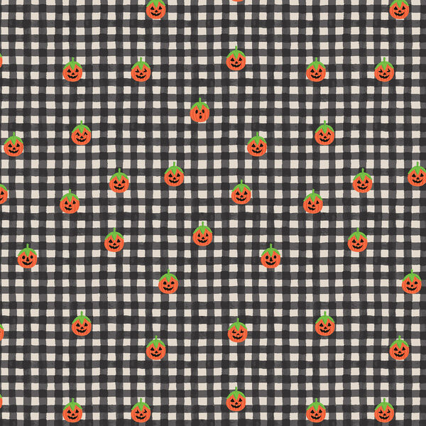 Pumpkin Gingham in Black