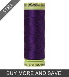 Deep Purple (9240-0046) - Silk Finish Cotton 60wt - 220 Yards (5 Pack)