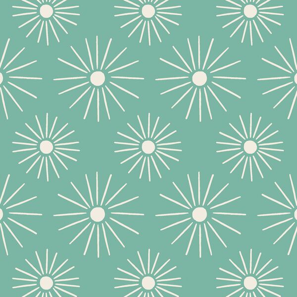 Sunburst in Sunbleached on Jade Green
