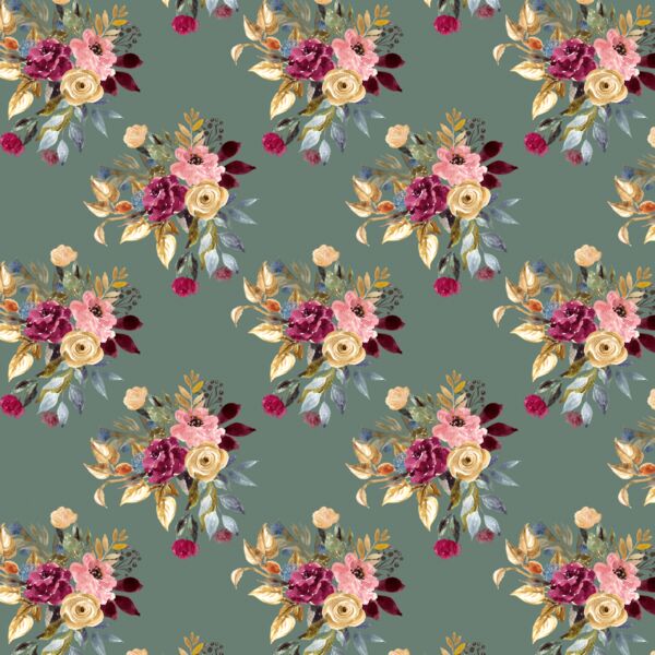 Little Rose Bouquet in Dusty Jade
