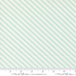 Stripe in White Aqua