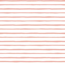 Artisan Stripe in Peony on White