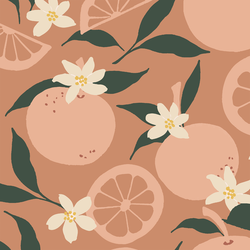 Large Orange Blossom in Dusty Coral