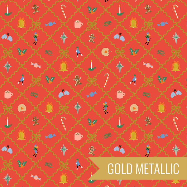 Holiday Charm in Red Metallic
