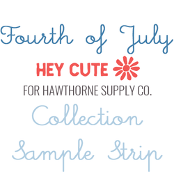 Fourth of July Sample Strip