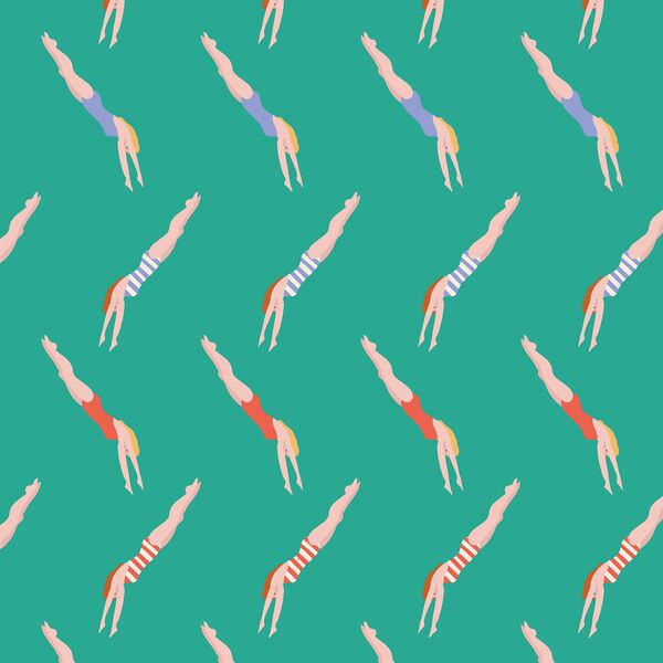 Synchronized Swimming in Sea Green