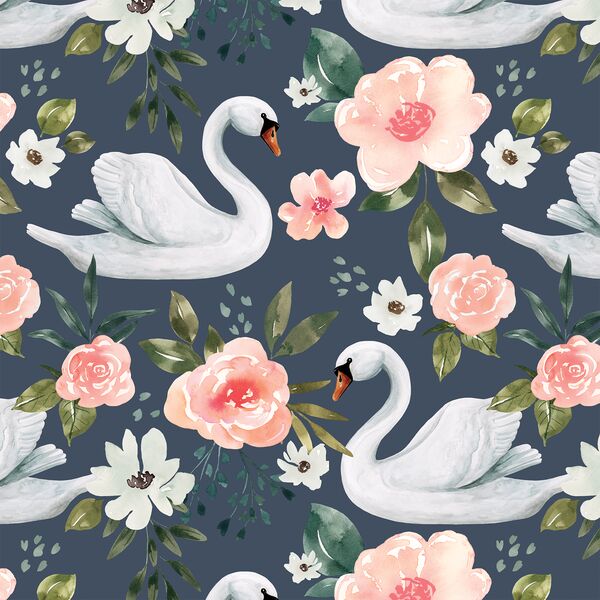 Swan in Navy