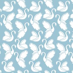 Swan Silhouette in Bluebell