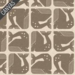 Grumpy Whale Canvas in Dark Gray Unbleached