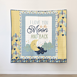 Love You to the Moon Quilt Kit in Blue