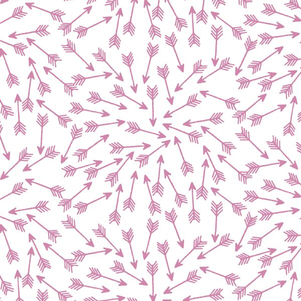 Arrows in Wisteria on White