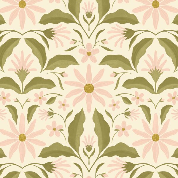 Daisy Damask in Pink