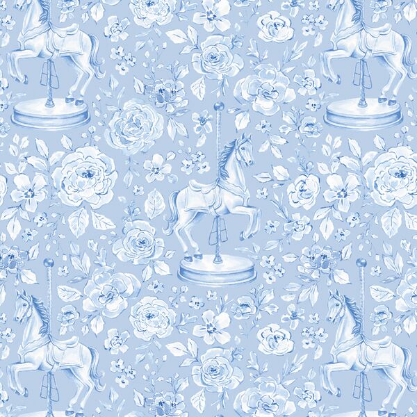 Carousel Horse in Hydrangea Blue