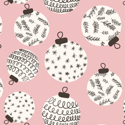 Large Ornaments in Pink Chiffon