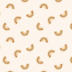 Tossed Retro Rainbows in Bronze