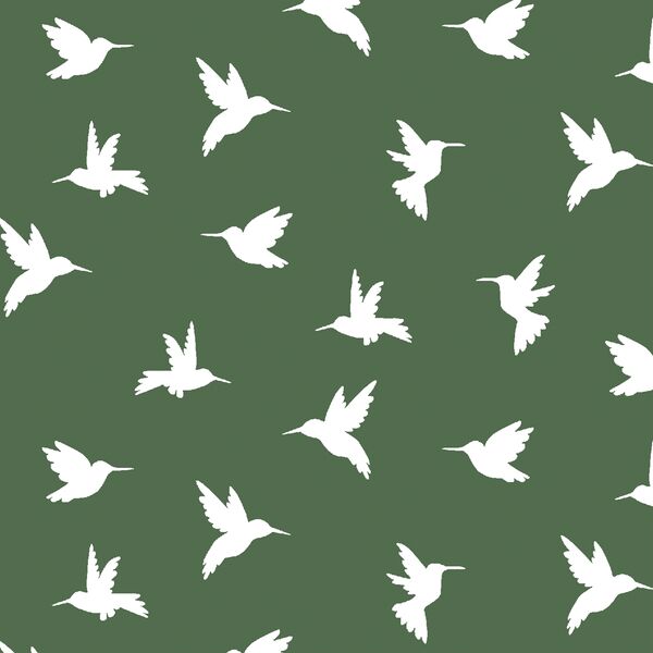 Hummingbird Silhouette in Kale