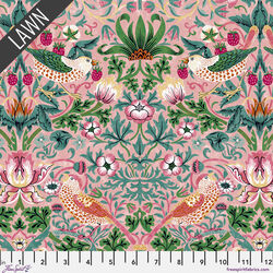 Strawberry Thief Cotton Lawn in Blush