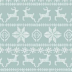 Winter Fair Isle in Icy Sage