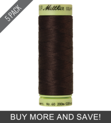 Black Peppercorn (9240-1382) - Silk Finish Cotton 60wt - 220 Yards (5 Pack)