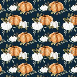 Pumpkin Fields in Navy Blue