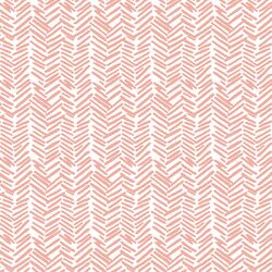 Feathered Herringbone in Peony