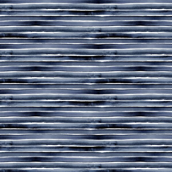 Watercolor Stripe in Navy