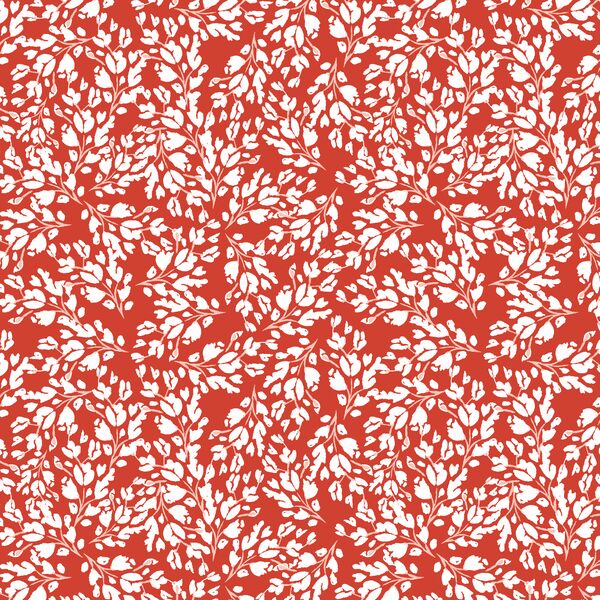 Frost Floral in Cardinal Red
