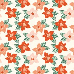 Pretty Poinsettias in Eggnog
