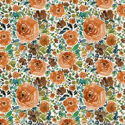 Small Copper Roses in White