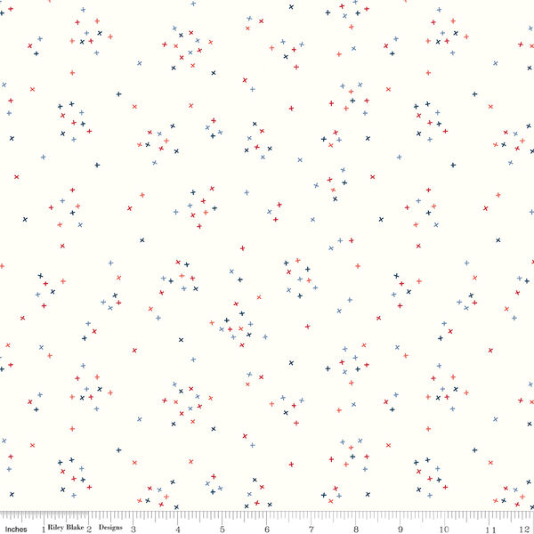 Scattered-A-Cross on Cloud in Patriotic