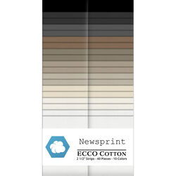 Ecco Cotton 2.5" Strip Roll in Newsprint
