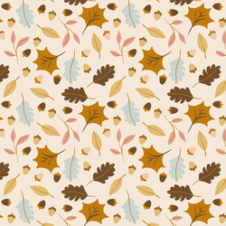 Fall Leaves in Cream