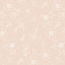 Sweet Peonies Sketch in Vintage Blush