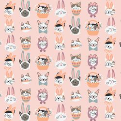 Easter Cats in Pink