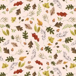 Big Leaves in Soft Peach