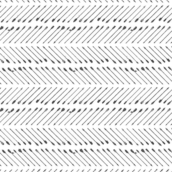 Chevron Arrows in Deep Ash on White
