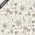 Floral Journal Wideback in Cream