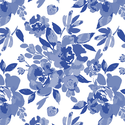 Royal Garden in Bright Indigo