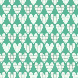 Origami Heart in Jade Green