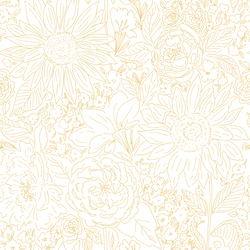 Paperie in Golden Petal on White