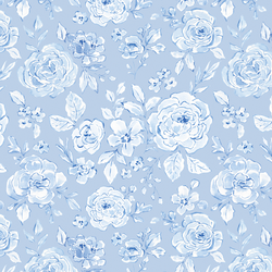 Juliette Floral in Hydrangea Blue