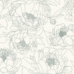 Large Sketched Garden in Lichen on Alabaster