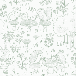 Tonal Tea Party in Misty Green
