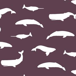 Whale Silhouette in Raisin
