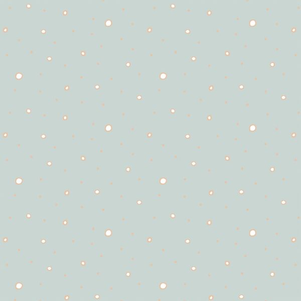Polka Dots in Pink on Dusty Mint