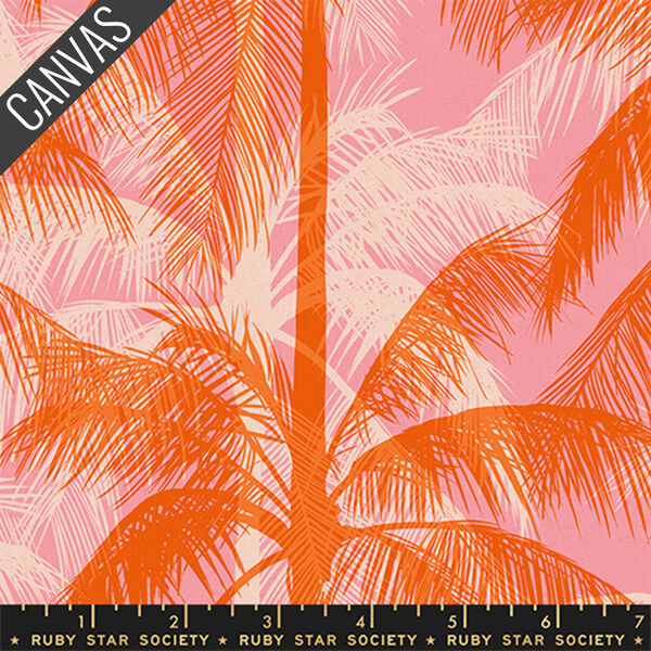 Poolside Palms Canvas in Sorbet