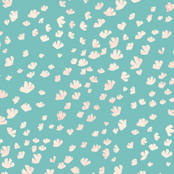 Petals in Aqua Blue
