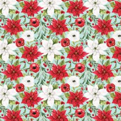 Little Holiday Floral in Aqua